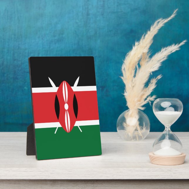 Kenya flag plaque (Side)
