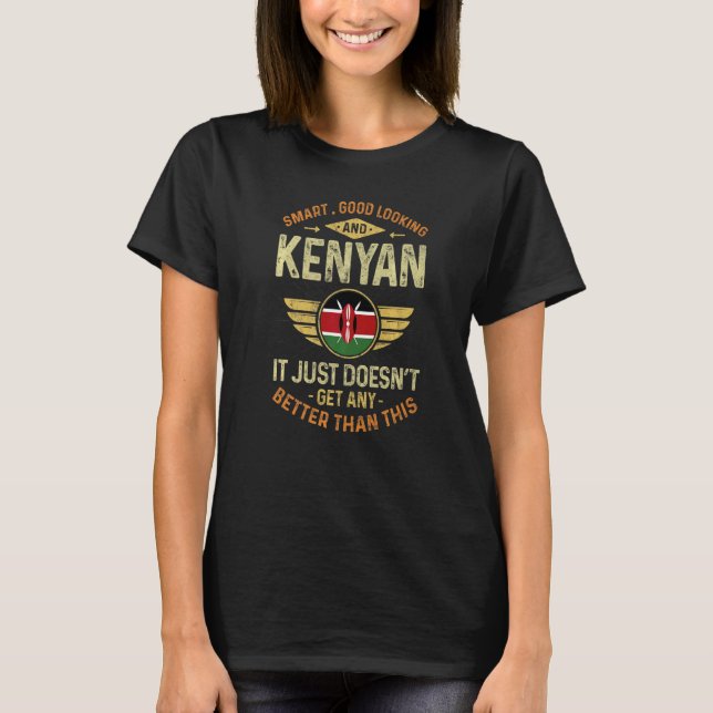 Kenya Flag Proud Kenyans Men & Women   T-Shirt (Front)