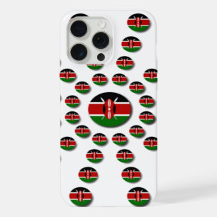 Kenya Flag Radial Pattern: Patriotic Art & Decor iPhone Case