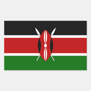 Kenya Flag Rectangular Sticker