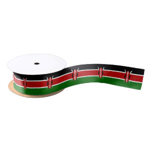 Kenya Flag Satin Ribbon