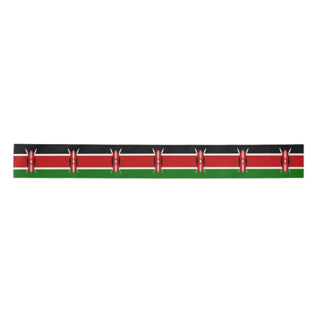 Kenya Flag Satin Ribbon (Front)