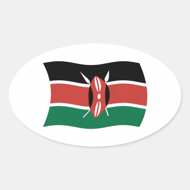 Kenya Flag Sticker (Front)