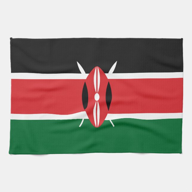 Kenya flag tea towel (Horizontal)