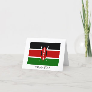 Kenya Flag Thank You Card