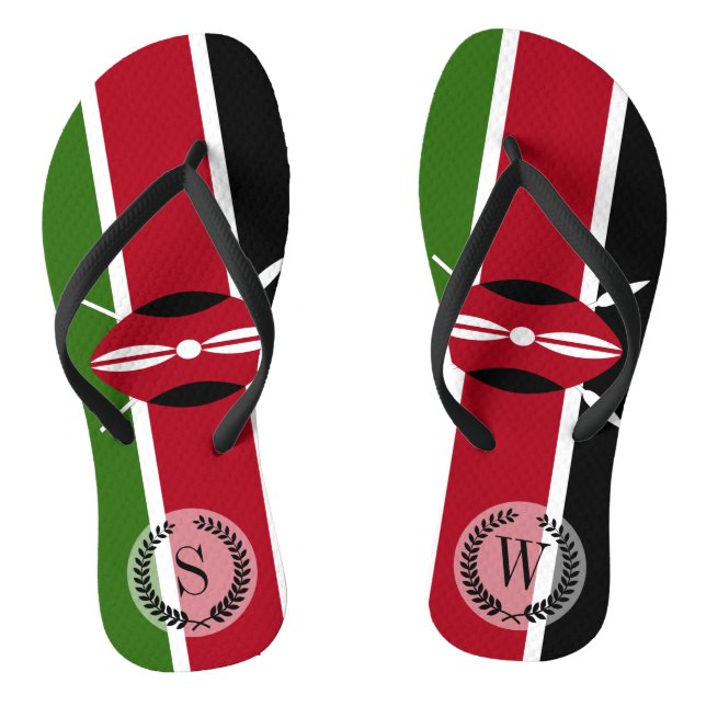 Kenya Flag Thongs (Footbed)