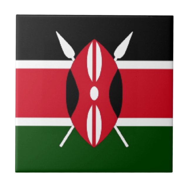 Kenya Flag Tile (Front)