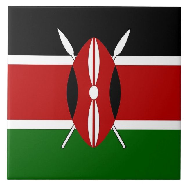 Kenya Flag Tile (Front)