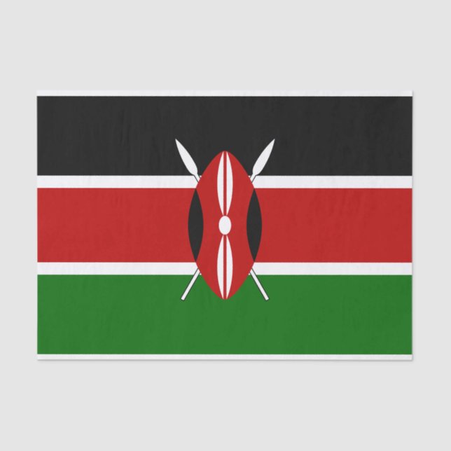 Kenya Flag Tissue Paper (Front)