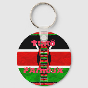 Kenya Flag Tuko Pamoja Key Ring