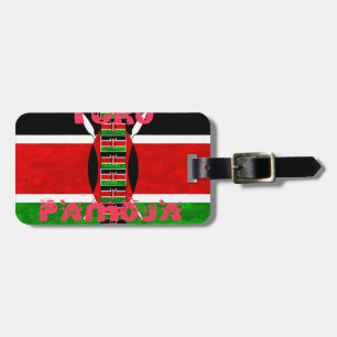 Kenya Flag: Tuko Pamoja - Unity Art Design Luggage Tag