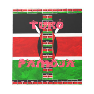Kenya Flag: Tuko Pamoja - Unity Art Design Notepad
