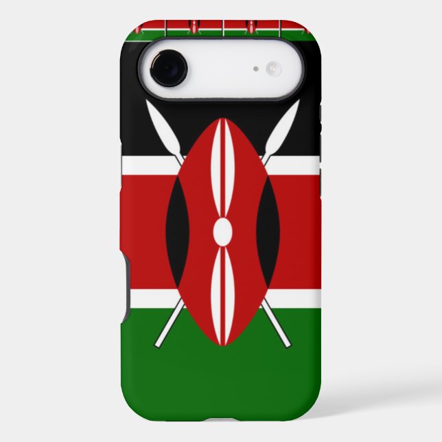 Kenya Flag: With Miniature Flag Frame Border Art  (Back)