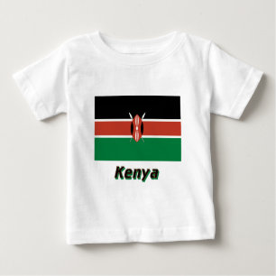 Kenya Flag with Name Baby T-Shirt
