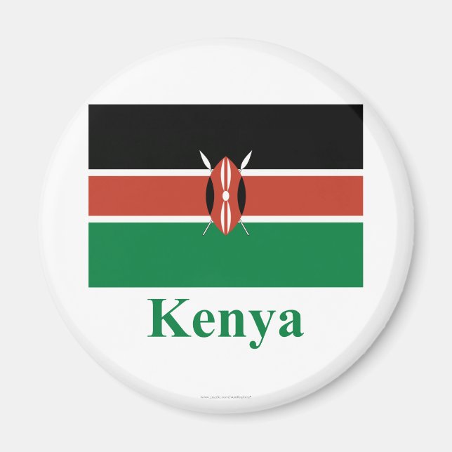 Kenya Flag with Name Magnet (Front)