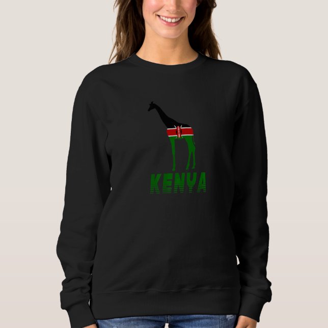 Kenya Giraffe Flag Kenya Sweatshirt (Front)