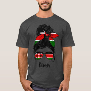 Kenya Girl Kenyan girl Kenya woman flag  T-Shirt