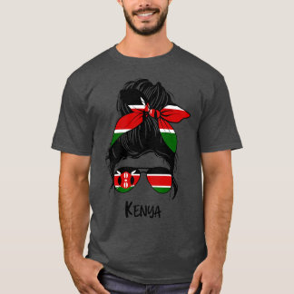 Kenya Girl Kenyan girl Kenya woman flag  T-Shirt