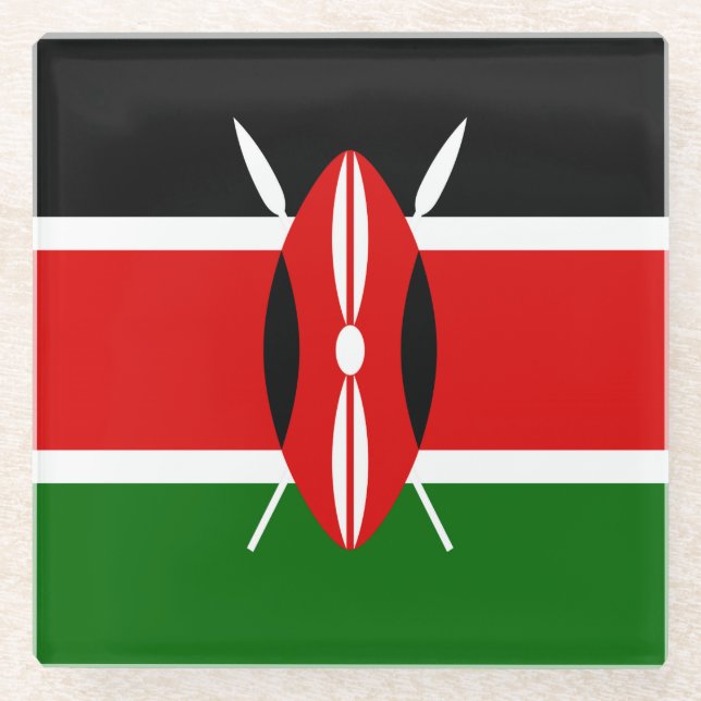 Kenya Glass Coaster (Front)