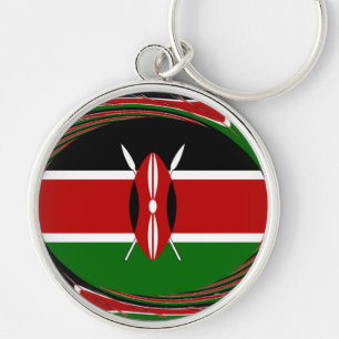 Kenya Hakuna Matata Black Red Green Key Ring