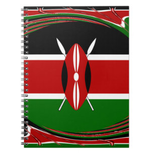Kenya Hakuna Matata Black Red Green Notebook