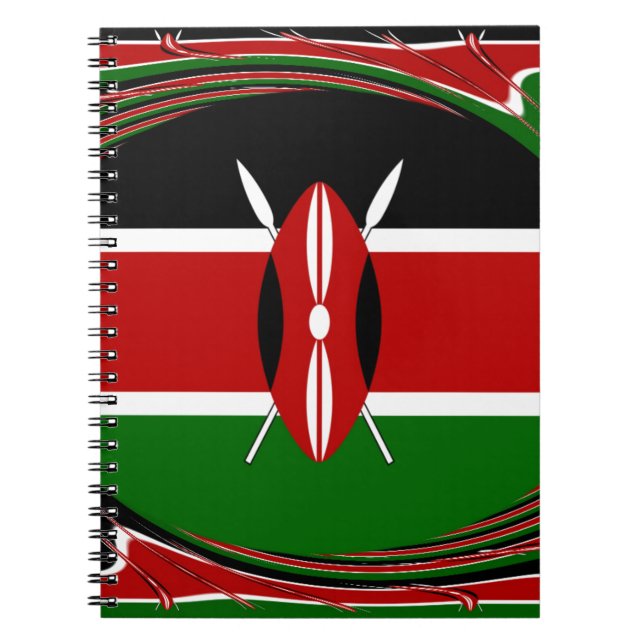Kenya Hakuna Matata Black Red Green Notebook (Front)