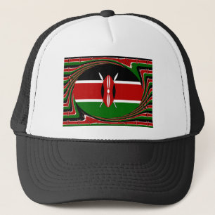 Kenya Hakuna Matata Black Red Green Trucker Hat