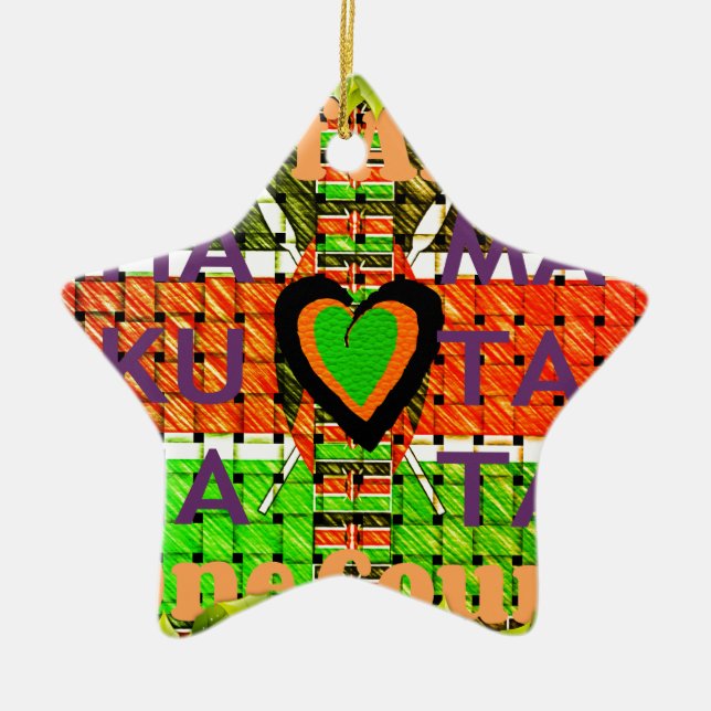 Kenya Hakuna Matata Ceramic Ornament (Front)