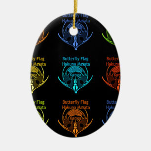 Kenya Hakuna Matata Ceramic Tree Decoration