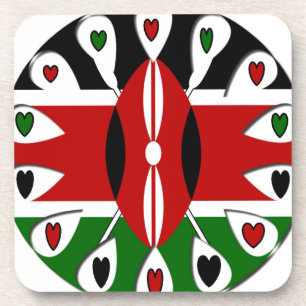 Kenya Hearts Coaster