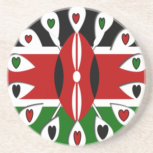 Kenya Hearts Coaster (Front)