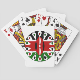Kenya Hearts Playing Cards