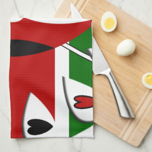 Kenya Hearts Tea Towel