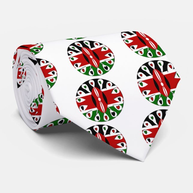 Kenya Hearts Tie (Rolled)