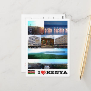 Kenya - I Love - Postcard