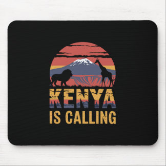 Kenya Is Calling Safari Lover African Wildlife Vac Mouse Pad
