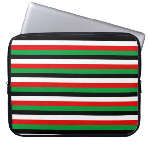 Kenya Jordan Iraq Kuwait flag stripes symbol lines Laptop Sleeve