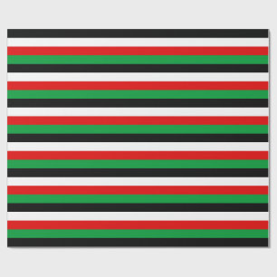 Kenya Jordan Iraq Kuwait flag stripes symbol lines Wrapping Paper