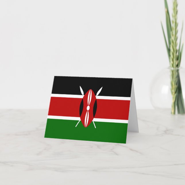 Kenya (Kenyan) Flag Card (Front)