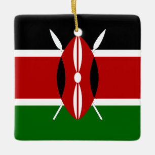 Kenya (Kenyan) Flag  Ceramic Ornament