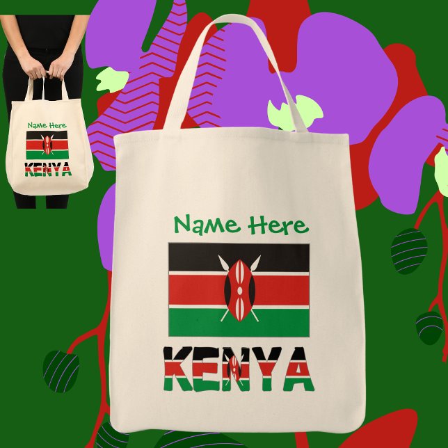 Kenya Kenyan Flag Green Personalised  Tote Bag (Creator Uploaded)