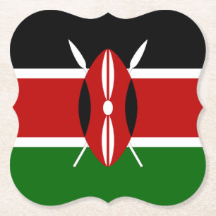 Kenya (Kenyan) Flag Paper Coaster