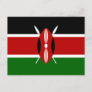 Kenya (Kenyan) Flag Postcard