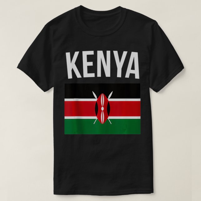Kenya  Kenyan Flag Pride Travel Souvenir Kenya Fla T-Shirt (Design Front)