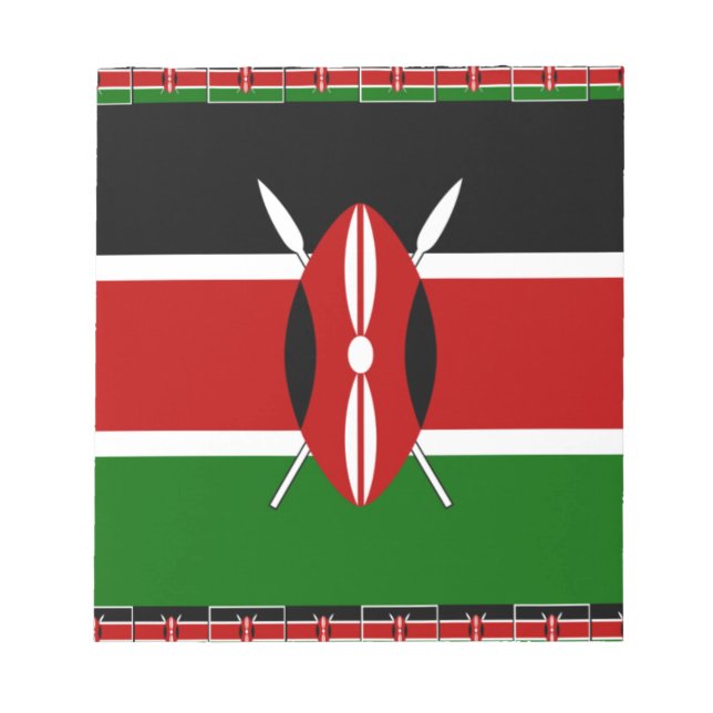 Kenya Kenyan Flags Notepad (Front)