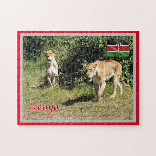Kenya - Lionesses - Jigsaw Puzzle (Horizontal)