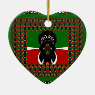 Kenya lovely heats ceramic tree decoration