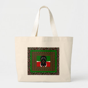 Kenya lovely heats large tote bag