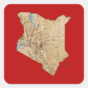 Kenya Map Sticker