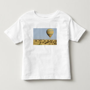 Kenya, Masai Mara. Tourists ride hot air balloon Toddler T-Shirt